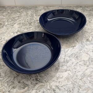 Deep Navy Ceramic pasta Bowl set of two